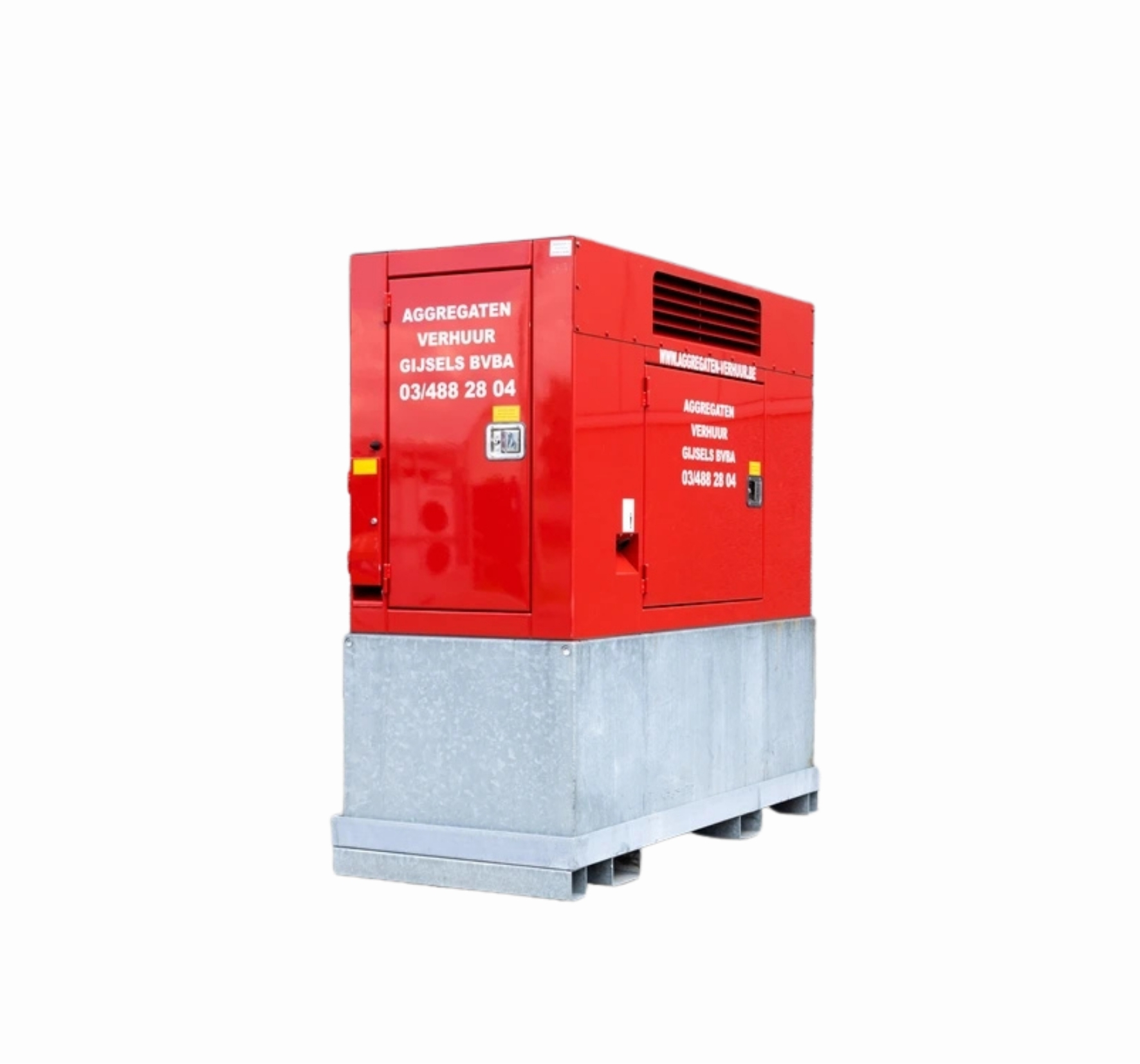 Aggregaat 20 kVA met ondergebouwde tank (800l)