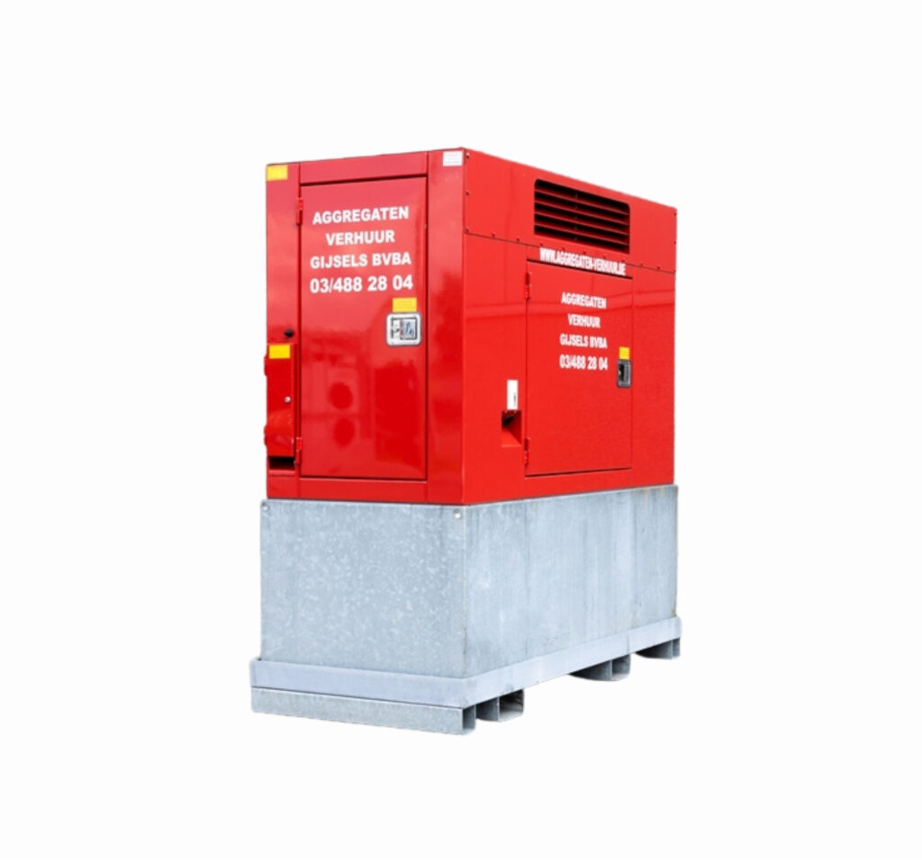 Aggregaat 40 kVA met ondergebouwde tank (800l)