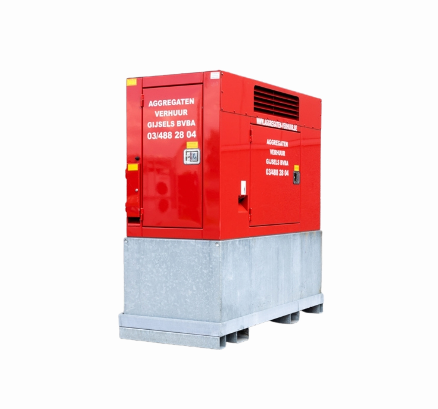 Aggregaat 40 kVA met ondergebouwde tank (800l)